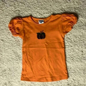 GIRLS NWOT BEAUTIFUL PUMPKIN SHIRT SIZE 5